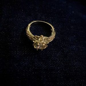 Crystal encrusted ring, size 6